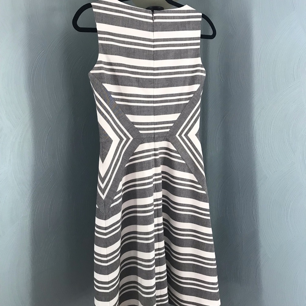 Calvin Klein White & Gray Striped Dress